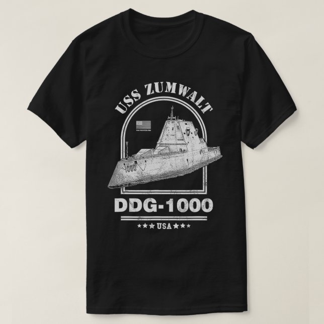 T-shirt DDG1000 USS Zumwalt  (Design devant)