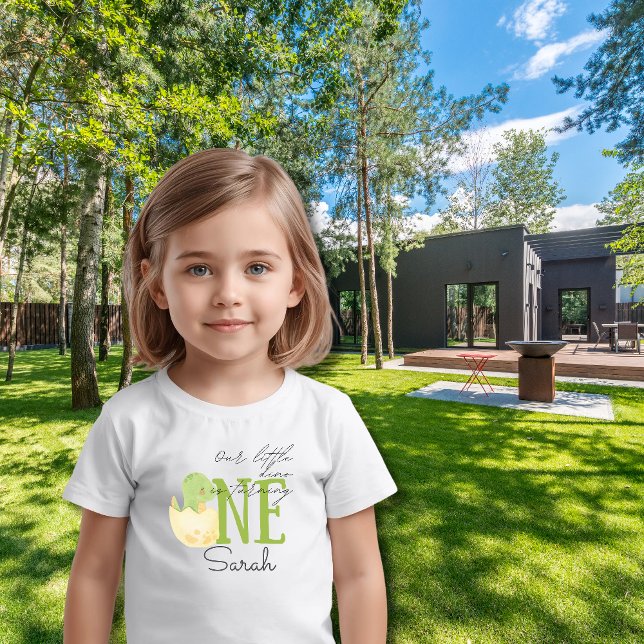 T-shirt de 1er anniversaire pour bébé avec prénom  (Créateur téléchargé)