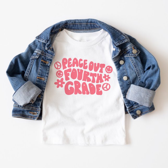 T-shirt de 4e année pour enfants en rose (Créateur téléchargé)