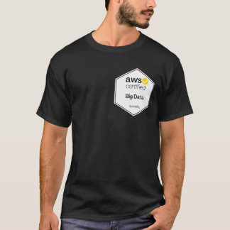 T-shirt de AWS CERTIFIÉ GRANDE SPÉCIALITÉ DE DONNÉES LOGO 