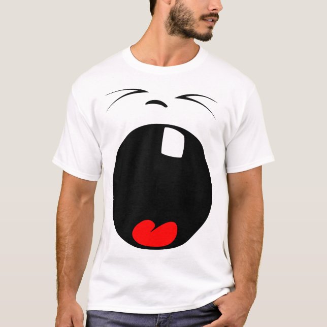 T-shirt de baîllement de visage (Devant)