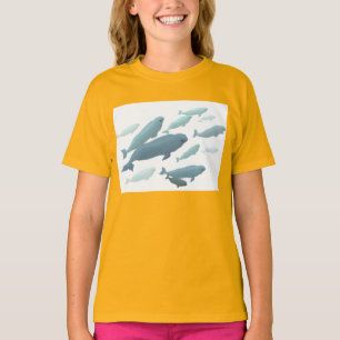 T-Shirt de baleine biologique de Beluga pour enfan