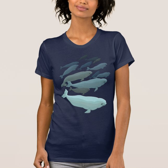 T-Shirt de baleine de Beluga Unisex Chirts d'art d (Devant)