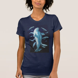 T-Shirt de baleine de Beluga Unisex Chirts d'art d