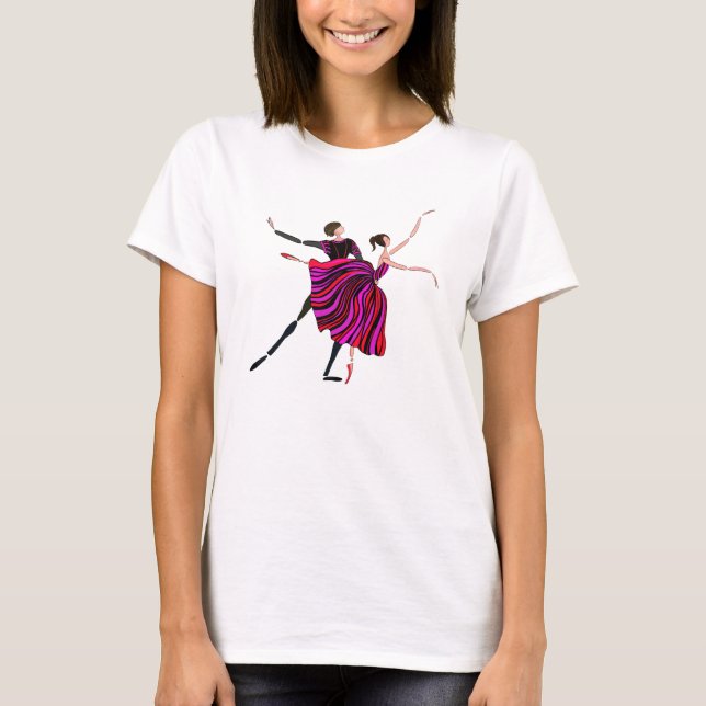 T-SHIRT DE BALLET, COUPLE DE DANSE DE BALLET, ROMA (Devant)