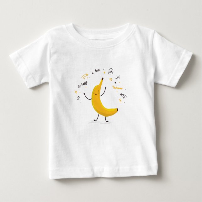 T-shirt de banane de bébé d'été (Devant)