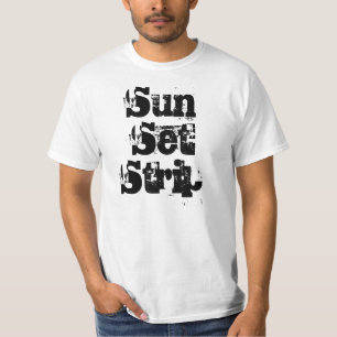 T-shirt de bande de coucher du soleil