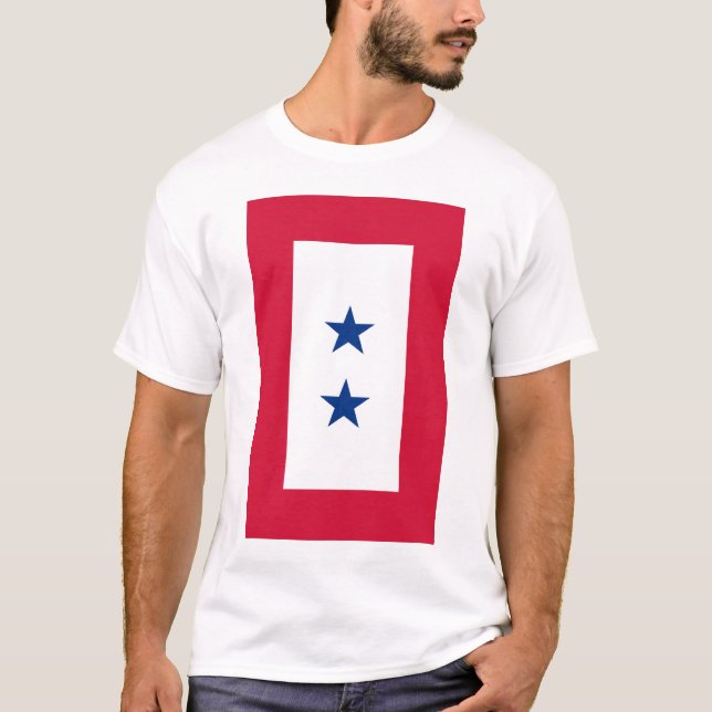 T-shirt de bannière de service de l'étoile 2-Star (Devant)
