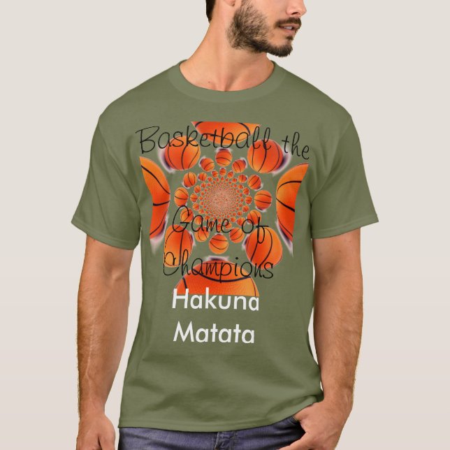 T-shirt de base de basketball Hakuna Matata (Devant)
