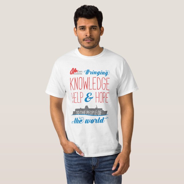 T-shirt de base de bateau de KHH (Devant entier)