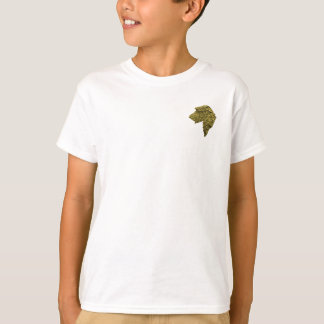 T-shirt de base de chien-loup irlandais d'enfants