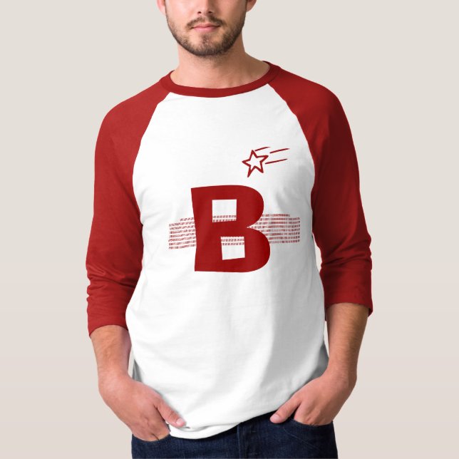T-shirt de base de raglan de la douille des hommes (Devant)