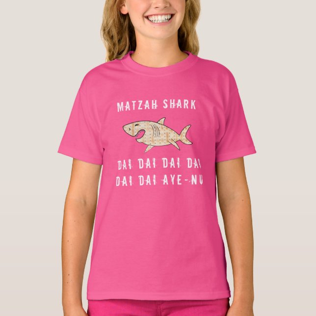 T-shirt de base des filles de requins Matzah Passo (Devant)