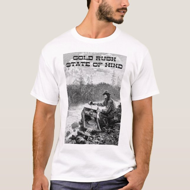 T-shirt de base d'état d'esprit de fièvre de l'or, (Devant)