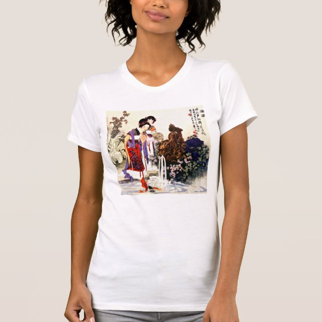 T-shirt de base féminin Dragon Fountain (Devant)