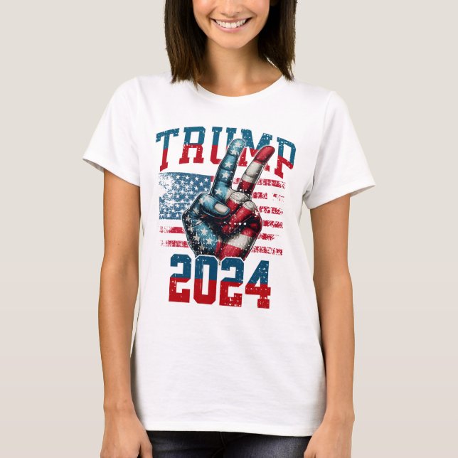 T-shirt de base féminin Trump 2024 (Devant)