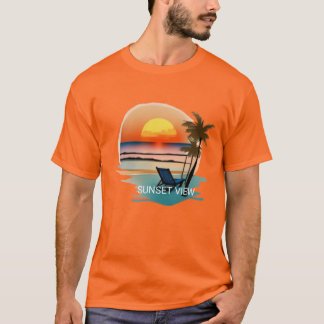 T-shirt de base orange foncé de l'homme.