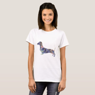 T-shirt de base pour chien Mandala, blanc