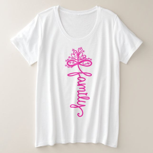 T-shirt de base pour femmes de taille plus grande (Design devant)