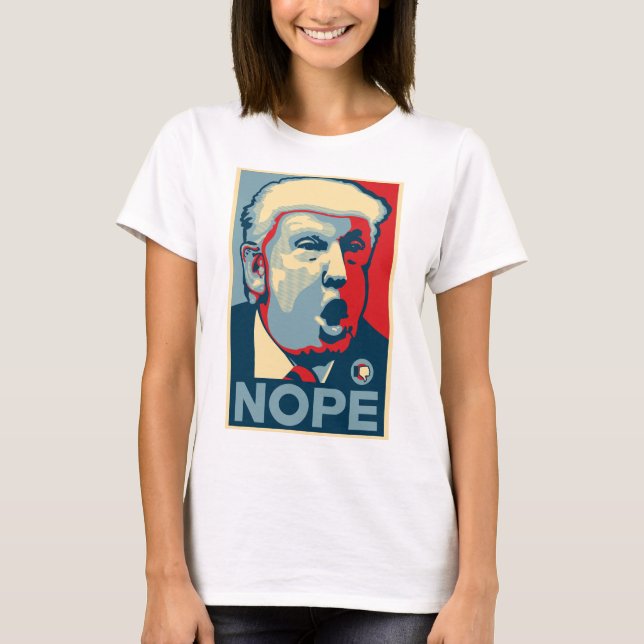T-shirt de base pour femmes - NOPE - blanc (Devant)