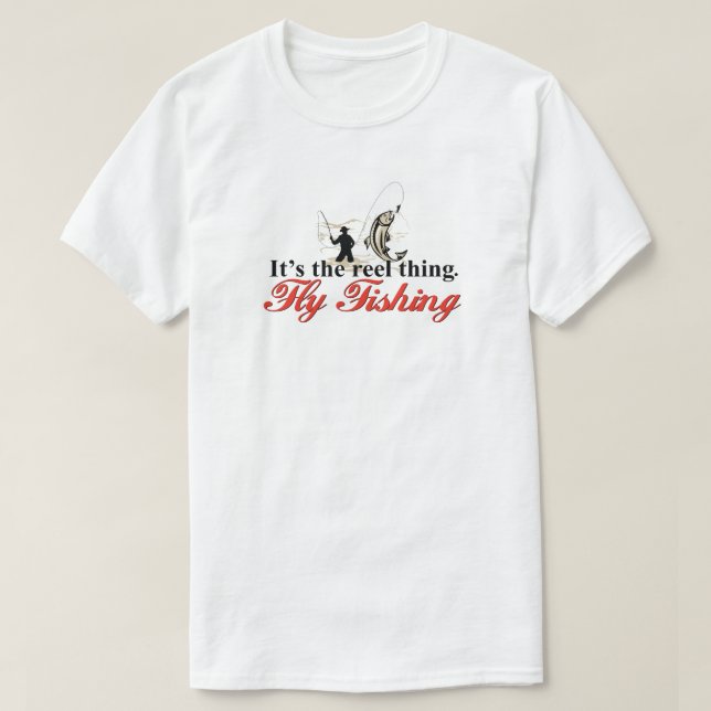 T-shirt de base pour hommes de pêche à la mouche (Design devant)