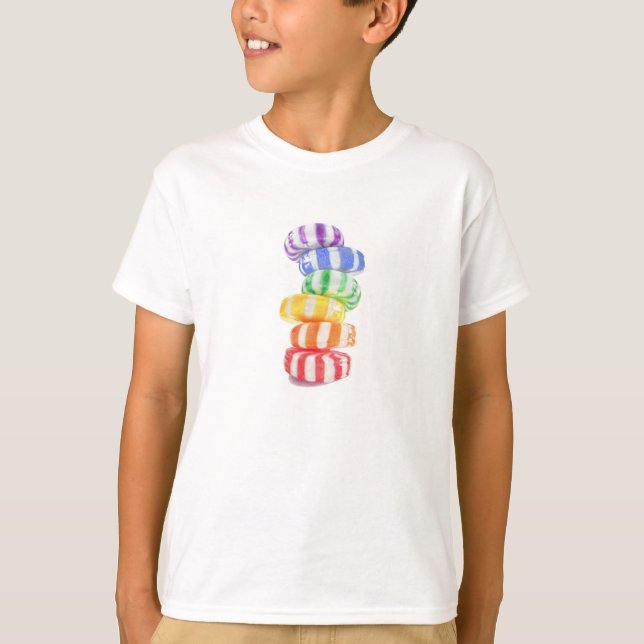 T-shirt de base pour les enfants RAINBOW CANDY (Devant)