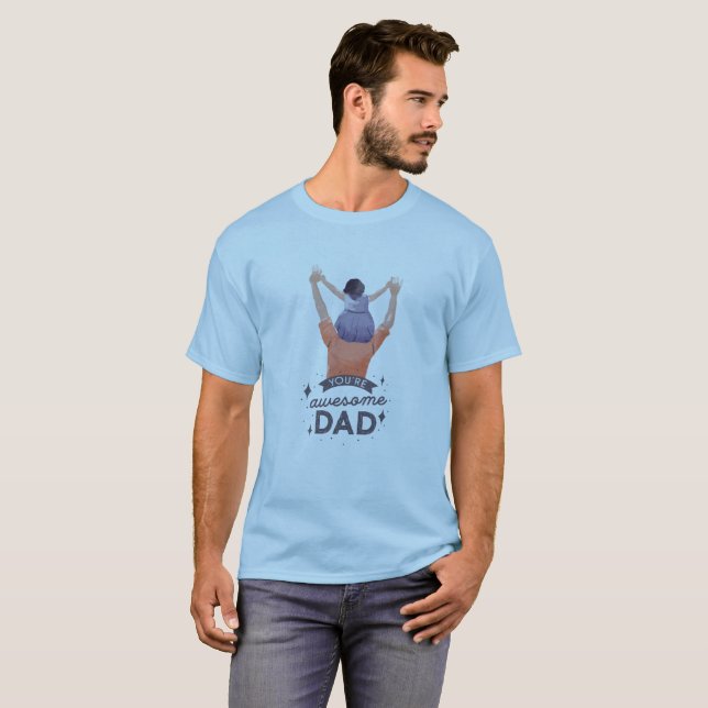 T-shirt de base pour papa masculin (Devant entier)