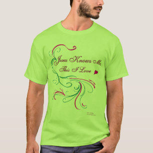 T-shirt De base-T unisexe, chaux : "Jésus m'aime, ceci qu