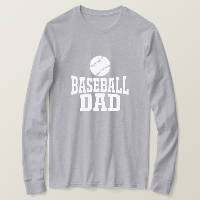 T-shirt de baseball papa Tee de baseball personnal (Design devant)