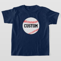 T-Shirt de baseball personnalisé pour garçon avec