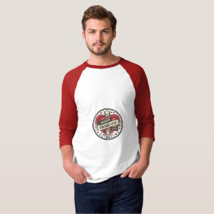 T-Shirt de Baseball Raglan Cœur d'Amour Pôle de Ba