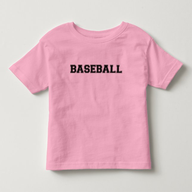 T-shirt de baseball Toddler Ringer (rose) (Devant)