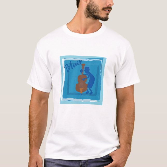 T-shirt de basse de bleus (Devant)