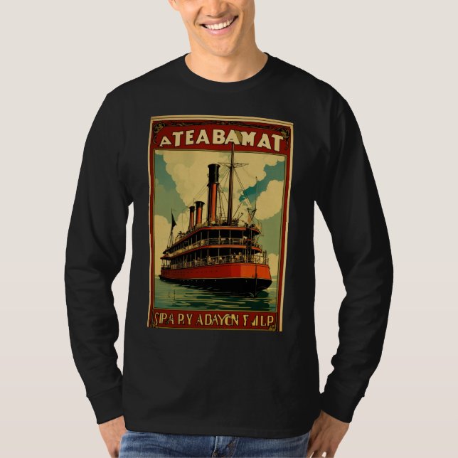 T-SHIRT DE BATEAU À VAPEUR (Devant)