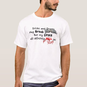 T-shirt de bâtons et de pierres de volleyball