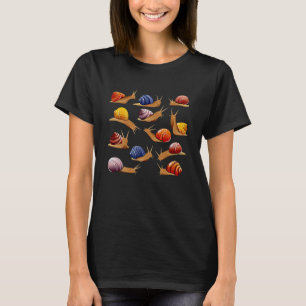 T-shirt De beaux escargots illustrés décorent l'escargot