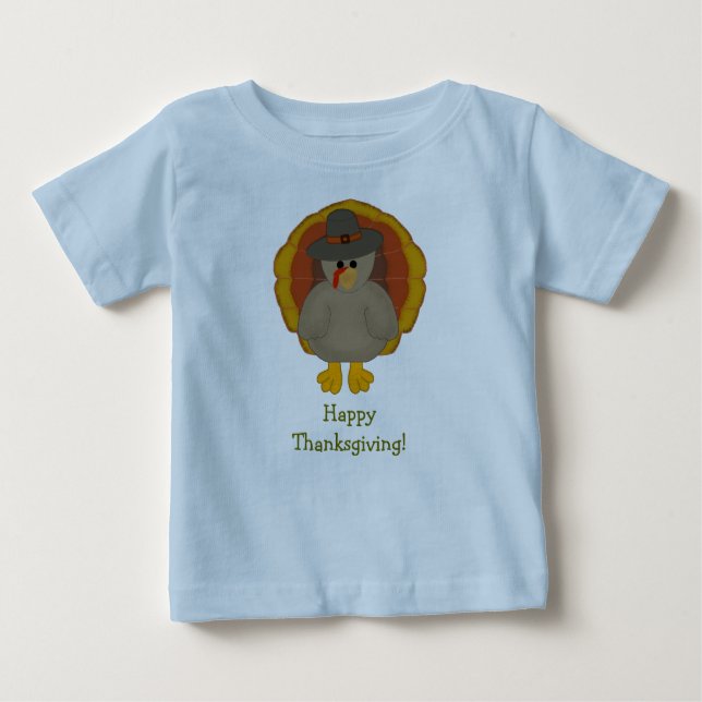 T-shirt de bébé de bon thanksgiving (Devant)