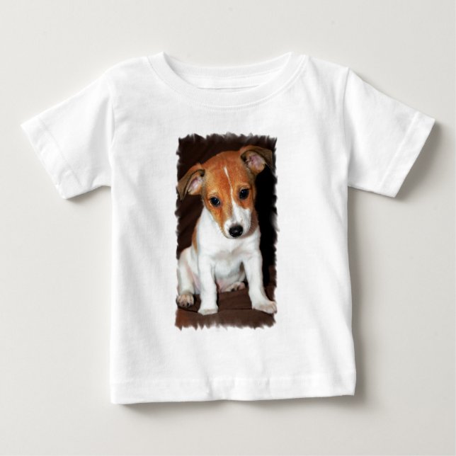 T-shirt de bébé de chiot de Jack Russell Terrier (Devant)