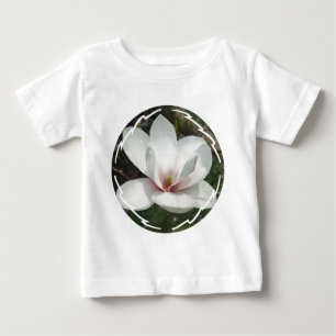 T-shirt de bébé de fleur de magnolia