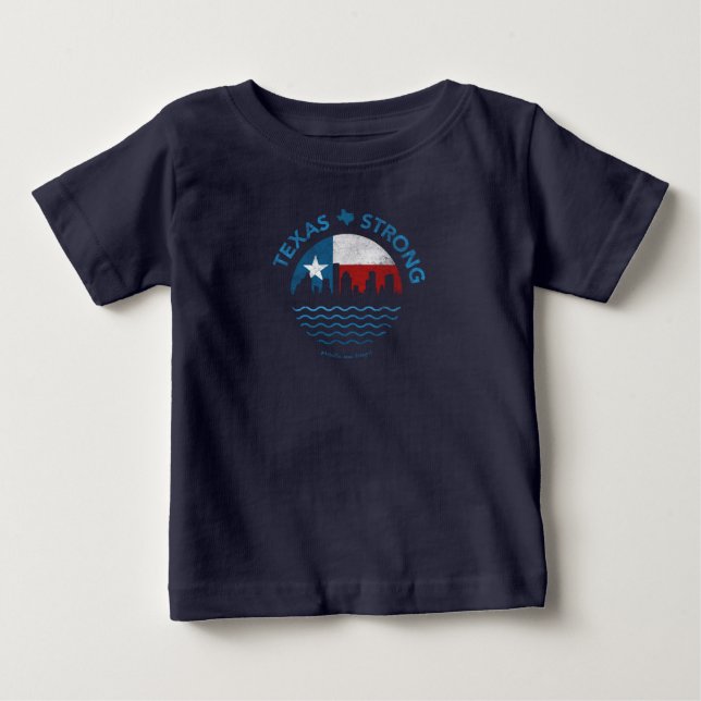 T-shirt de bébé de Harvey d'ouragan fort du Texas (Devant)