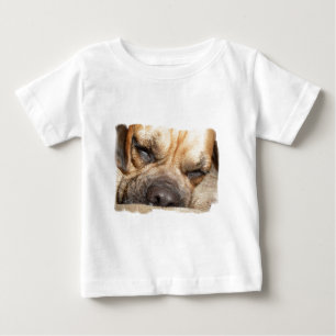 T-shirt de bébé de mastiff de sommeil