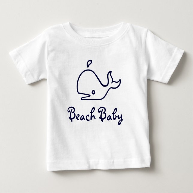T-shirt "de bébé de plage" (Devant)