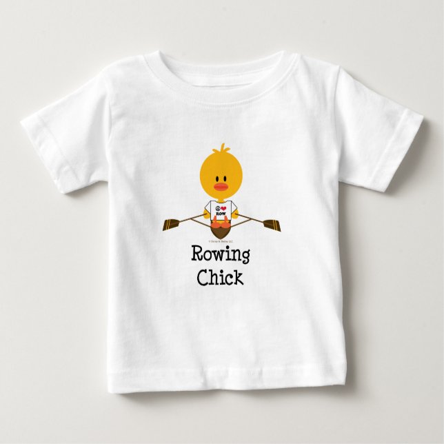 T-shirt de bébé de poussin d'aviron (Devant)