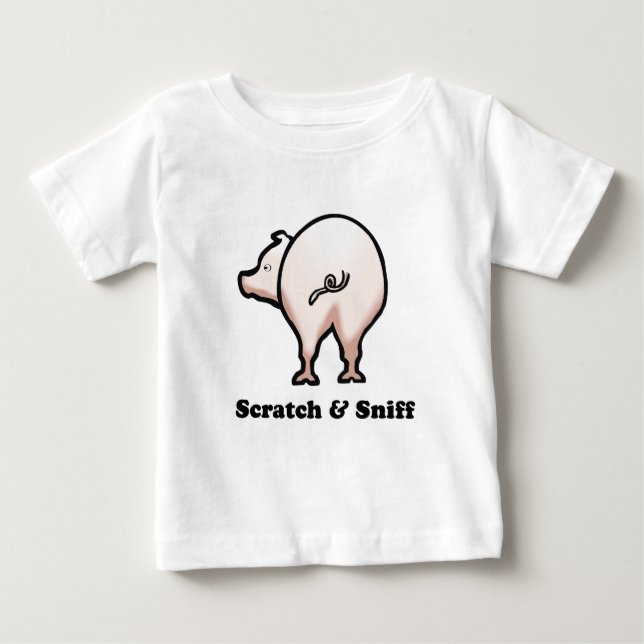 T-shirt de bébé de reniflement de l'éraflure n (Devant)