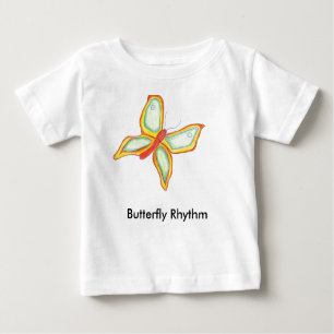 T-shirt de bébé de rythme de papillon