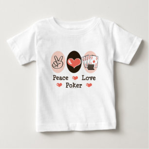 T-shirt de bébé de tisonnier d'amour de paix