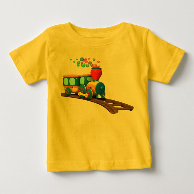 T-shirt de bébé de train de TuTiTu (Devant)