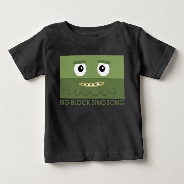 T-shirt de bébé de vert de bande d'amusement de (Devant)