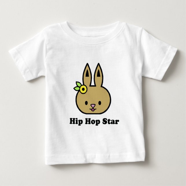 T-shirt de bébé d'étoile de hip hop (Devant)