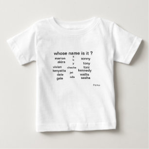 T-shirt de bébé, dont le nom est lui ? par